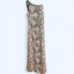 Cachet One Shoulder Sequin Dress Size 2P